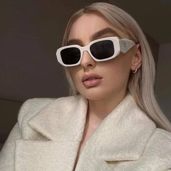 NEW PRADA PR17WS 1425S0 WOMEN'S SUNGLASSES PRADA SPR 17W WHITE